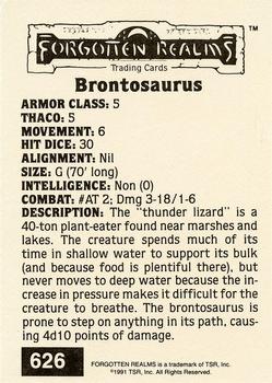1991 TSR Advanced Dungeons & Dragons - Silver #626 Brontosaurus Back