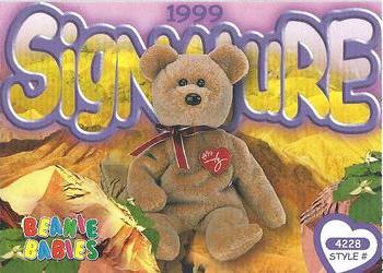 1999 Ty Beanie Babies IV #161 '99 Signature Bear Front