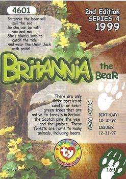 1999 Ty Beanie Babies IV #169 Britannia Back