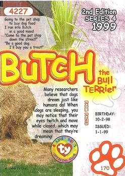 1999 Ty Beanie Babies IV #170 Butch Back