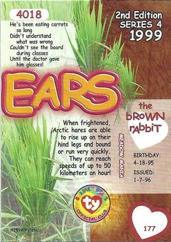 1999 Ty Beanie Babies IV #177 Ears Back