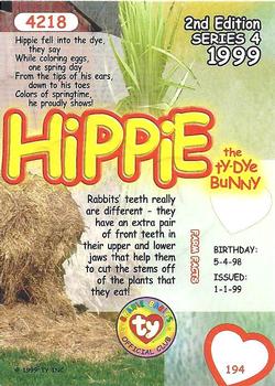 1999 Ty Beanie Babies IV #194 Hippie Back