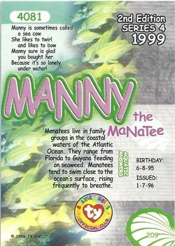 1999 Ty Beanie Babies IV #209 Manny Back