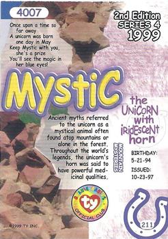 1999 Ty Beanie Babies IV #211 Mystic Back