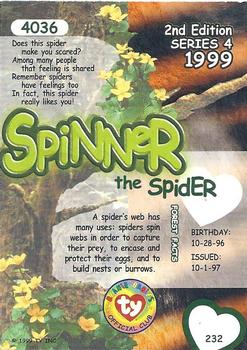 1999 Ty Beanie Babies IV #232 Spinner Back