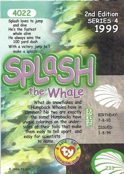 1999 Ty Beanie Babies IV #233 Splash Back
