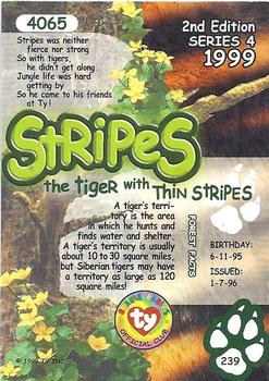 1999 Ty Beanie Babies IV #239 Stripes Back