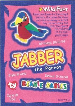 1999 Ty Beanie Babies IV #261 Jabber [rare] Back