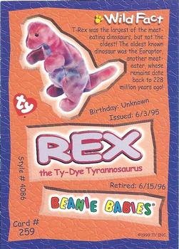 1999 Ty Beanie Babies IV #259 Rex Back