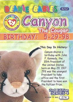 1999 Ty Beanie Babies IV #274 Canyon Back