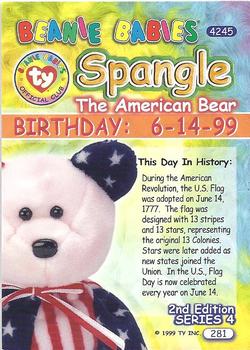 1999 Ty Beanie Babies IV #281 Spangle Back