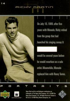 1999 Upper Deck Ricky Martin #14 On July 10, 1989, after five years with Menud Back