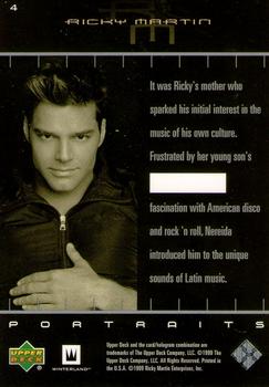 1999 Upper Deck Ricky Martin #4 It was Ricky's mother who sparked his initial Back