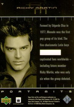1999 Upper Deck Ricky Martin #7 Formed by Edgardo Diaz in 1977, Menudo was the Back