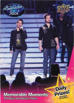 2009 Upper Deck American Idol Season 8 #043 The Boys Are Back in Town Front