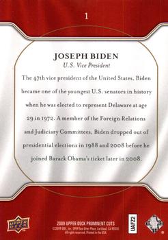 2009 Upper Deck Prominent Cuts #1 Joe Biden Back