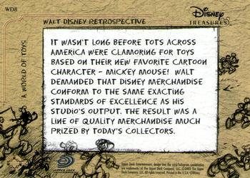 2003 Upper Deck Disney Treasures - Walt Disney Retrospective #WD-8 A World of Toys Back