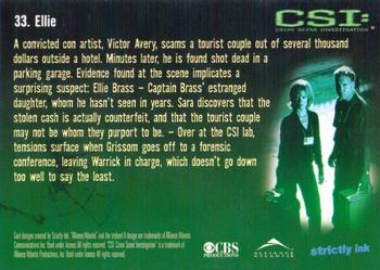 2003 Strictly Ink CSI Series 1 #33 Ellie Back