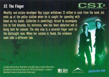 2003 Strictly Ink CSI Series 1 #37 The Finger Back