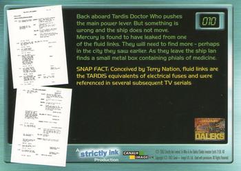 2003 Strictly Ink Doctor Who Big Screen #010 Fault in the Fluid Links Back