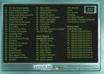 2003 Strictly Ink Doctor Who Big Screen #100 Checklist Back