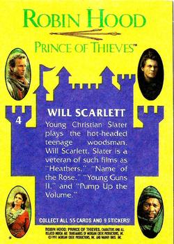 1991 Topps Robin Hood: Prince of Thieves (55) #4 Will Scarlett Back