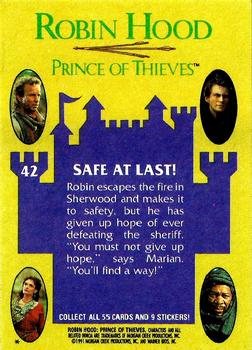 1991 Topps Robin Hood: Prince of Thieves (55) #42 Safe At Last! Back