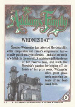 1991 Topps The Addams Family #8 Wednesday Back