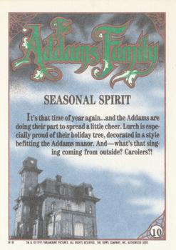 1991 Topps The Addams Family #10 Seasonal Spirit Back