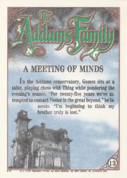 1991 Topps The Addams Family #13 A Meeting of Minds Back