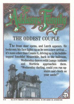 1991 Topps The Addams Family #72 The Oddest Couple Back