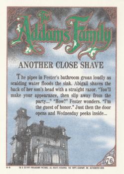 1991 Topps The Addams Family #76 Another Close Shave Back