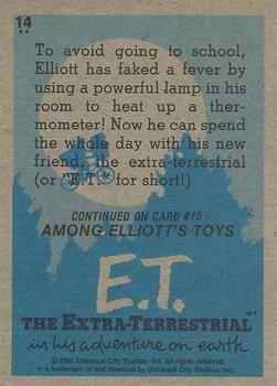 1982 Topps E.T. The Extraterrestrial #14 The E.T. and Me Back
