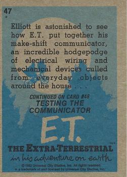 1982 Topps E.T. The Extraterrestrial #47 E.T. Phones Home! Back