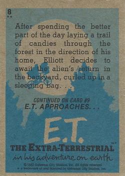 1982 Topps E.T. The Extraterrestrial #8 The Vigil Back