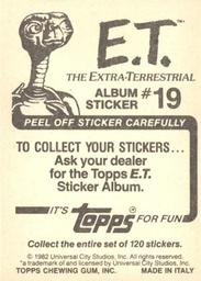 1982 Topps E.T. The Extraterrestrial Album Stickers #19 Making a dog friend Back