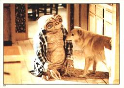 1982 Topps E.T. The Extraterrestrial Album Stickers #19 Making a dog friend Front