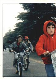 1982 Topps E.T. The Extraterrestrial Album Stickers #44 E.T. in bike carrier (left) Front