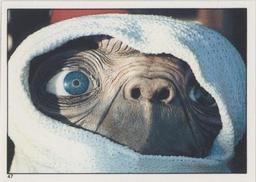 1982 Topps E.T. The Extraterrestrial Album Stickers #47 E.T. eyes through blanket Front