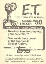 1982 Topps E.T. The Extraterrestrial Album Stickers #50 Hands on head Back
