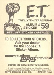1982 Topps E.T. The Extraterrestrial Album Stickers #59 Human pyramid (top) Back