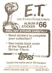 1982 Topps E.T. The Extraterrestrial Album Stickers #66 Fireworks (left) Back