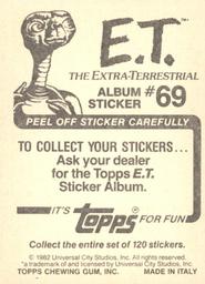 1982 Topps E.T. The Extraterrestrial Album Stickers #69 Quarantine suits (top) Back