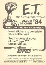1982 Topps E.T. The Extraterrestrial Album Stickers #84 Gruesome tricker Back