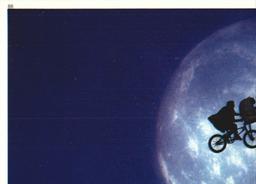 1982 Topps E.T. The Extraterrestrial Album Stickers #86 Bike flying across moon (upper left) Front