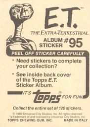 1982 Topps E.T. The Extraterrestrial Album Stickers #95 Watching the pickup (bottom) Back