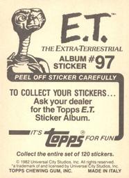 1982 Topps E.T. The Extraterrestrial Album Stickers #97 Lookee there (upper right) Back