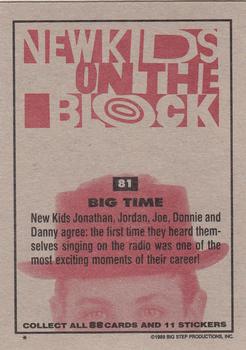 1989 Topps New Kids on the Block #81 Big Time Back