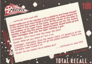 1990 Pacific Total Recall #100 Reactor core/control room Back