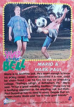 1992 Pacific Saved by the Bell #2 Mario & Mark-Paul Back
